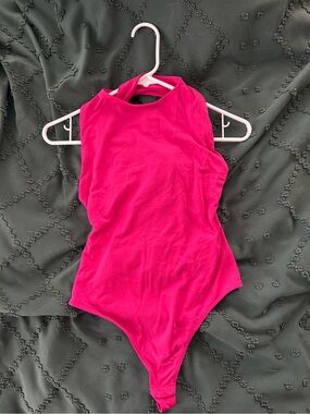 Babaton Hot Pink Sleeveless Bodysuit